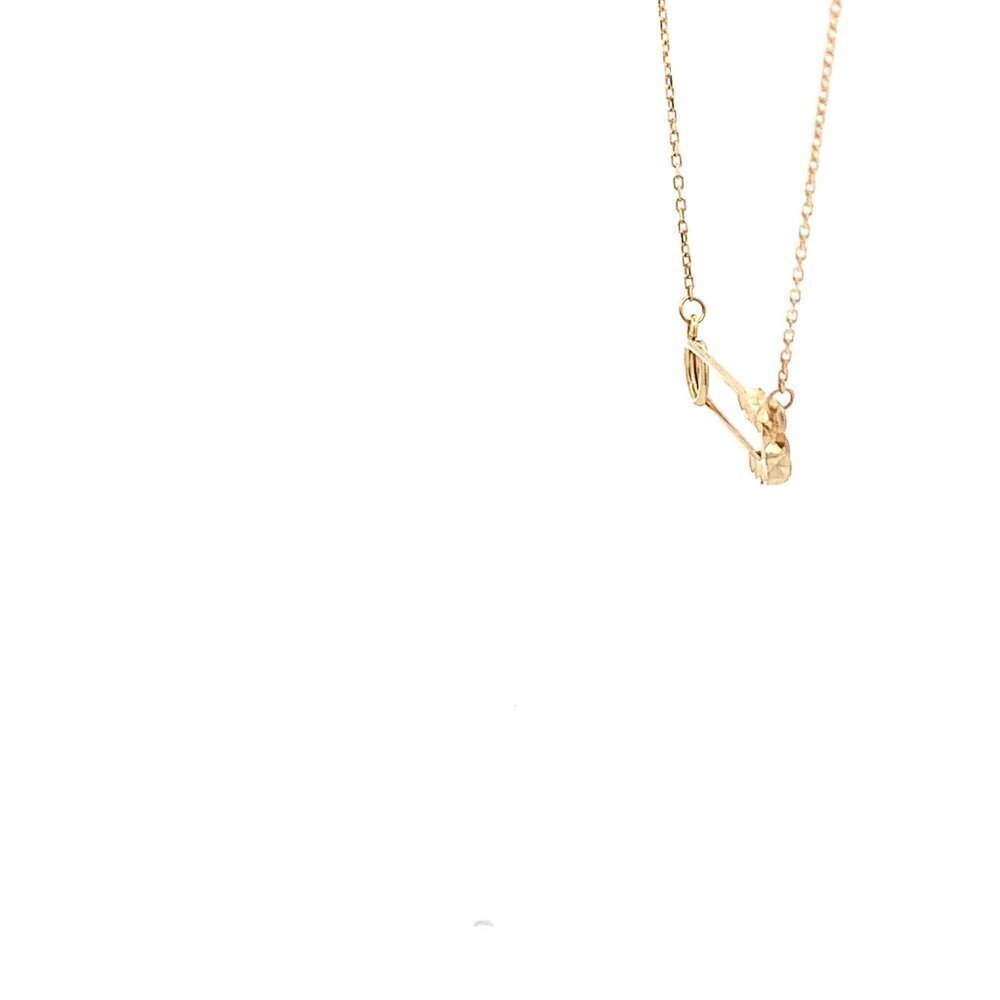 18K Yellow Gold Necklace Chain Pendant Pin 16.5 inches with one inch extension 2 - Picture 6 of 10
